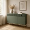 Mebel Elite Комод Marcos 155 см, зелений, W.MAGGIORE/MA03/Z/N.ZL/U.ZL/KOM3D3S - Home Club, зображення 2
