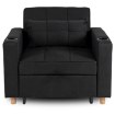 Mebel Elite Розкладне крісло Solor, чорне, ME.SOLOR/CZ/T/FW - Home Club, зображення 8