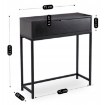 Mebel Elite Туалетный столик Petra, черный, ME.PETRA/CZ/B - Home Club, изображение 6