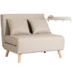 Mebel Elite Двухместное раскладное кресло Marry 2, бежевого цвета, ME.MARRY2/BZ/DNAT/T/FW - Home Club