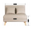 Mebel Elite Двухместное раскладное кресло Marry 2, бежевого цвета, ME.MARRY2/BZ/DNAT/T/FW - Home Club, изображение 12