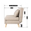 Mebel Elite Двухместное раскладное кресло Marry 2, бежевого цвета, ME.MARRY2/BZ/DNAT/T/FW - Home Club, изображение 13