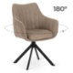 Mebel Elite Обертове крісло Mumbai, бежеве, ME.MUMBAI/BZ/T/K - Home Club