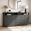 Mebel Elite Комод Blago 190 см, антрацит, W.LUNA/ANT/KOM4D4S - Home Club, изображение 2