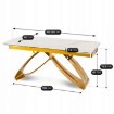 Mebel Elite Стол Luigi, керамический, раскладной, 160–240 см, белый мрамор/золотой, ME.LUIGI/B/ZL/S160-240 - Home Club, изображение 10