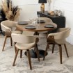 Mebel Elite Стул Gary из велюра, бежевый/орех, ME.GARY/BZ/O/V/DG/K - Home Club, изображение 3