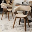 Mebel Elite Стул Gary из велюра, бежевый/орех, ME.GARY/BZ/O/V/DG/K - Home Club, изображение 4