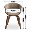 Mebel Elite Стул Gary из велюра, бежевый/орех, ME.GARY/BZ/O/V/DG/K - Home Club, изображение 10