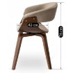 Mebel Elite Стул Gary из велюра, бежевый/орех, ME.GARY/BZ/O/V/DG/K - Home Club, изображение 11
