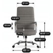 Mebel Elite Вращающееся кресло Renes, серого цвета, ME.RENES/P/T/FO - Home Club, изображение 8