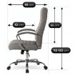 Mebel Elite Вращающееся кресло Renes, серого цвета, ME.RENES/P/T/FO - Home Club, изображение 9