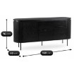 Mebel Elite Комод Beck 160 см, трёхдверный, чёрный, ME.BECK/CZ/KOM160 - Home Club, изображение 9