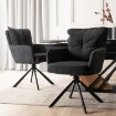 Mebel Elite Обертове крісло City, чорне, з вельветової тканини, ME.CITY/CZ/SZTR/K - Home Club, зображення 3