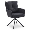 Mebel Elite Обертове крісло City, чорне, з вельветової тканини, ME.CITY/CZ/SZTR/K - Home Club, зображення 6