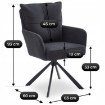 Mebel Elite Обертове крісло City, чорне, з вельветової тканини, ME.CITY/CZ/SZTR/K - Home Club, зображення 11