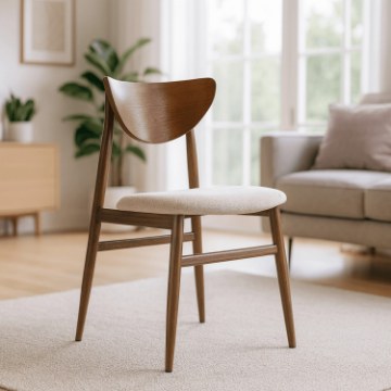 Mebel Elite Стул Braga, орех/бежевый, ME.BRAGA/KR/O/T/K - Home Club