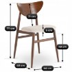 Mebel Elite Стілець Braga, горіх/бежевий, ME.BRAGA/KR/O/T/K - Home Club, зображення 6
