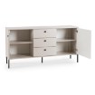 Mebel Elite Комод Soft 154 см, двухдверный с ящиками, с рифленой поверхностью, цвет «Кашмир», W.ISEO/IS03/KASZ/N.CZ/U.CZ/KOM2D3S - Home Club, изображение 3
