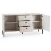 Mebel Elite Комод Soft 154 см, двухдверный с ящиками, с рифленой поверхностью, цвет «Кашмир», W.ISEO/IS03/KASZ/N.CZ/U.CZ/KOM2D3S - Home Club, изображение 4