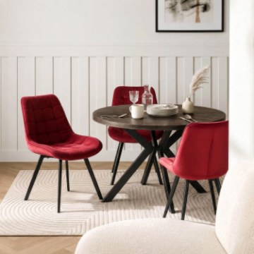 Mebel Elite Стілець Rick бордовий, велюровий, ME.RICK/BOR/V/K - Home Club