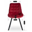 Mebel Elite Стул Rick бордового цвета из велюра, ME.RICK/BOR/V/K - Home Club, изображение 6