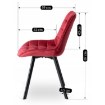 Mebel Elite Стул Rick бордового цвета из велюра, ME.RICK/BOR/V/K - Home Club, изображение 7