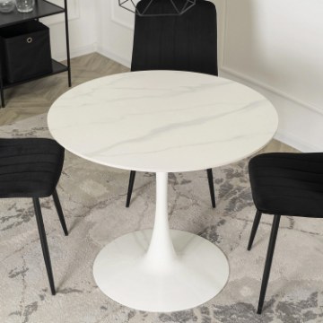 Mebel Elite Стол Sander, керамический, 89 см, белый, ME.SANDER/B/S - Home Club