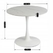 Mebel Elite Стол Sander, керамический, 89 см, белый, ME.SANDER/B/S - Home Club, изображение 10
