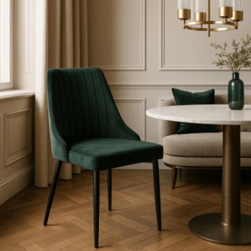 Mebel Elite Стул Bari зелёного цвета из велюра, ME.BARI/Z/V/K - Home Club