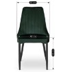 Mebel Elite Стілець Bari зелений велюровий, ME.BARI/Z/V/K - Home Club, зображення 6