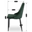 Mebel Elite Стілець Bari зелений велюровий, ME.BARI/Z/V/K - Home Club, зображення 7
