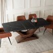 Mebel Elite Комплект: стол Alicante 160–200 см (черный/орех) и 4 стула Edrick (красный), ALICANTE/CZ/O/S160-200/EDRICK/RD/CZ/T/Z4/K - Home Club, изображение 4