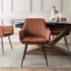 Mebel Elite Комплект: стол Alicante 160–200 см (черный/орех) и 4 стула Edrick (красный), ALICANTE/CZ/O/S160-200/EDRICK/RD/CZ/T/Z4/K - Home Club, изображение 7