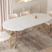 Mebel Elite Стол Lukas, раскладной, 100–250 см, белый/под дерево, ME.LUKAS/B/DREW/S - Home Club, изображение 4