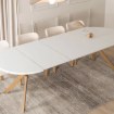 Mebel Elite Стол Lukas, раскладной, 100–250 см, белый/под дерево, ME.LUKAS/B/DREW/S - Home Club, изображение 5
