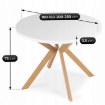 Mebel Elite Стол Lukas, раскладной, 100–250 см, белый/под дерево, ME.LUKAS/B/DREW/S - Home Club, изображение 12