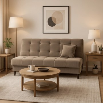 Mebel Elite Комплект із 2 розкладних диванів Lima бежевого кольору, PPHUE.MARIO/PAROS3/Z2/WER - Home Club