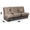 Mebel Elite Набор из 2 диван-кроватей Lima бежевого цвета, PPHUE.MARIO/PAROS3/Z2/WER - Home Club, изображение 10