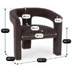 Mebel Elite Крісло для відпочинку Lille, велюрове, коричневе, ME.LILLE/BR/V/FW - Home Club, зображення 7