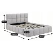 Mebel Elite Ліжко 140x200 Murcja з ящиком для речей, сіре, з букле, ME.MURCJA/140/P/TB/LOZZPOJ - Home Club, зображення 4