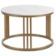 Mebel Elite Керамический столик Korin, белый глянцевый/золотой, ME.KORIN/B/PL/ZL/L - Home Club