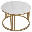 Mebel Elite Керамический столик Korin, белый глянцевый/золотой, ME.KORIN/B/PL/ZL/L - Home Club, изображение 3