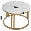 Mebel Elite Керамический столик Korin, белый глянцевый/золотой, ME.KORIN/B/PL/ZL/L - Home Club, изображение 7