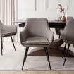 Mebel Elite Комплект: стол Alicante 160–200 см (черный/орех) и 4 стула Edrick (коричневые), ALICANTE/CZ/O/S160-200/EDRICK/BR/CZ/T/Z4/K - Home Club, изображение 3