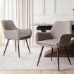Mebel Elite Комплект: стол Alicante 160–200 см (черный/орех) и 4 стула Edrick (коричневые), ALICANTE/CZ/O/S160-200/EDRICK/BR/CZ/T/Z4/K - Home Club, изображение 4