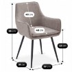 Mebel Elite Комплект: стол Alicante 160–200 см (черный/орех) и 4 стула Edrick (коричневые), ALICANTE/CZ/O/S160-200/EDRICK/BR/CZ/T/Z4/K - Home Club, изображение 17