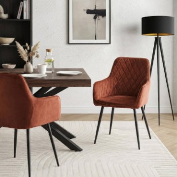Mebel Elite Стілець Bresso рудого кольору з велюру, ME.BRESSO/RD/CZ/V/K - Home Club