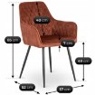 Mebel Elite Стул Bresso красного цвета из велюра, ME.BRESSO/RD/CZ/V/K - Home Club, изображение 5