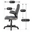 Mebel Elite Обертове крісло Zurich, сіре, ME.ZURICH/P/T/FO - Home Club, зображення 10