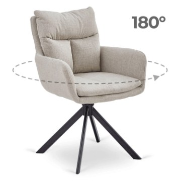 Mebel Elite Вращающееся кресло Paul, бежевого цвета, ME.PAUL/BZ/CZ/T/K - Home Club